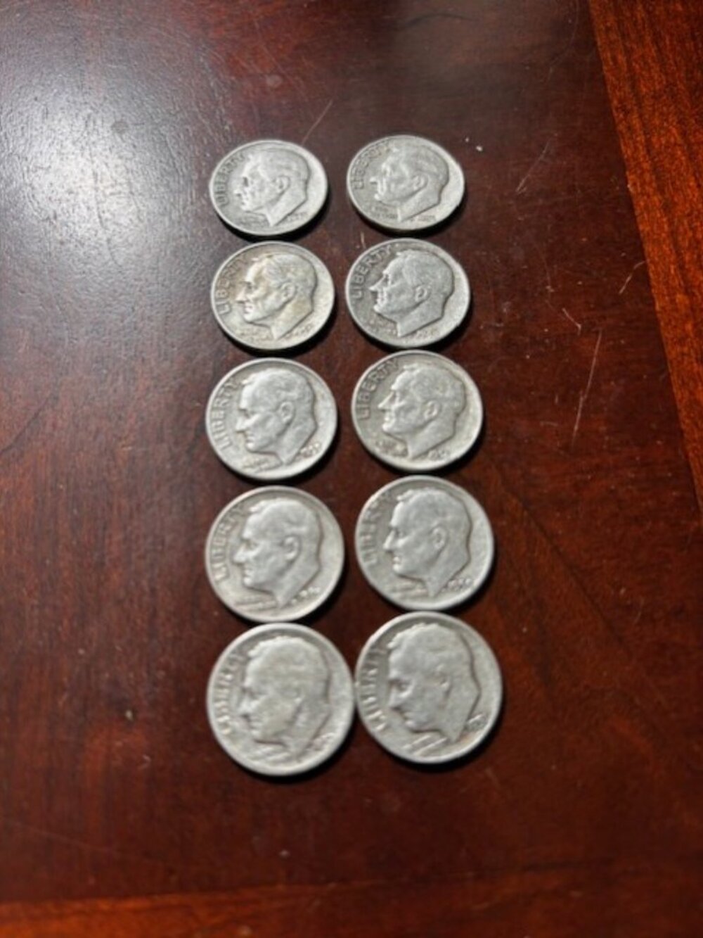 Roosevelt Dime Set – 90% Silver (10 Coin Lot)